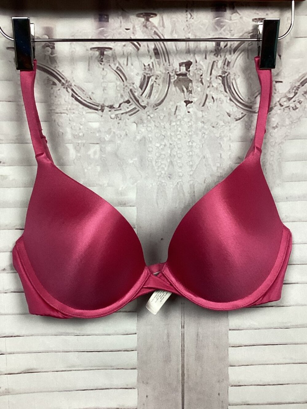 Victoria's Secret Bra Pink Padded Satin 34C